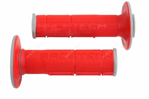 Obrázek produktu Rukojeti na moto RTECH DUAL červeno/šedé