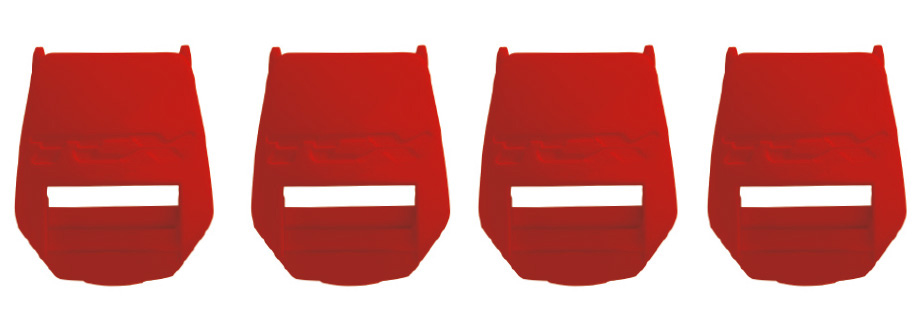 Obrázek produktu Zásuvka na pásek TCX plastový červený 2PASS sada 4ks