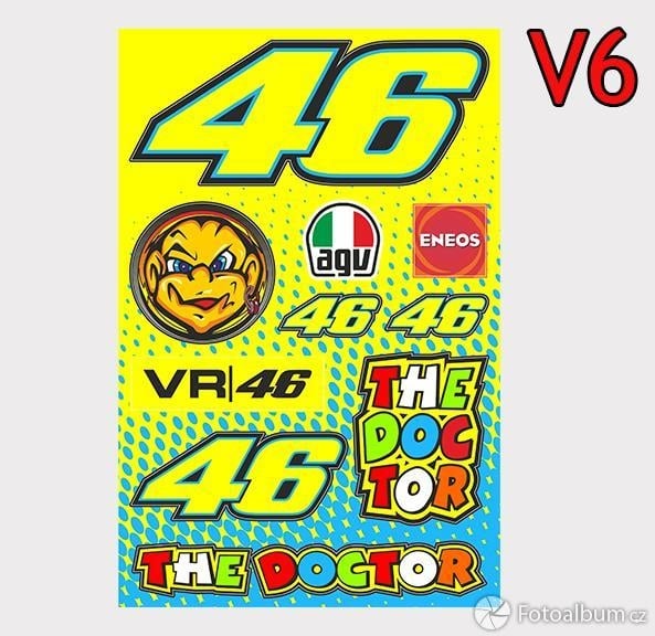 Obrázek produktu Samolepky VALENTINO ROSSI V6