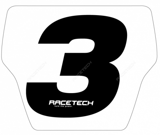 Obrázek produktu Nálepka na moto RTECH číslo uni černá velká R-NUMSIZ30