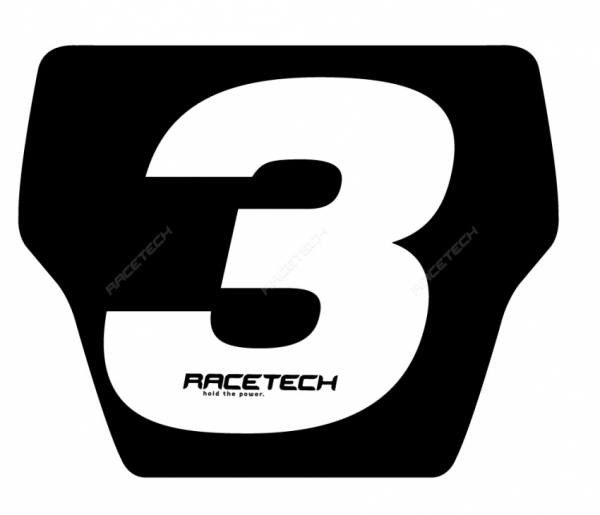 Obrázek produktu Nálepka na moto RTECH číslo uni bílá malá R-NUMSIZ10