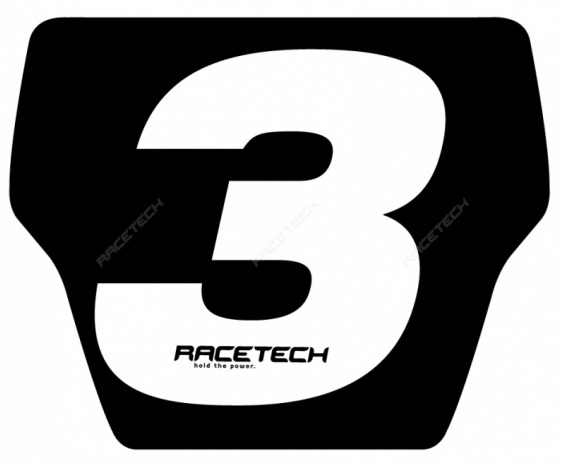 Obrázek produktu Nálepka na moto RTECH číslo uni bílá velká R-NUMSIZ30