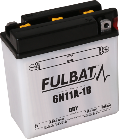 Obrázek produktu Konvenční motocyklová baterie FULBAT 6N11A-1B