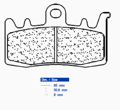 Obrázek produktu CL BRAKES Závodní brzdové destičky ze slinutého kovu - 1232C60 1232C60