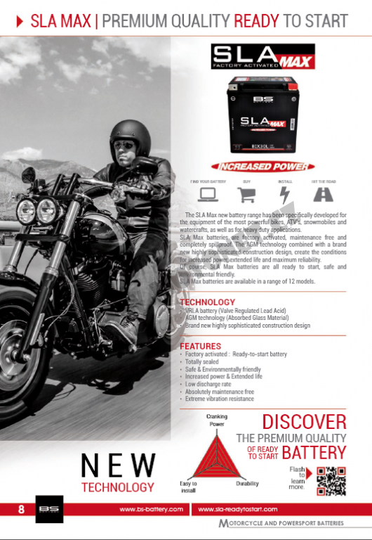 Obrázek produktu Továrně aktivovaná motocyklová baterie BS-BATTERY BTX20HL (FA) (YTX20HL (FA)) SLA MAX