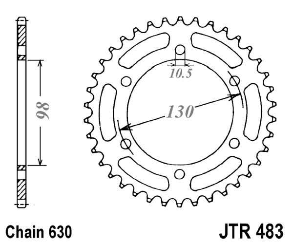 Obrázek produktu Řetězová rozeta JT JTR 483-35 35 zubů, 630 JTR483.35