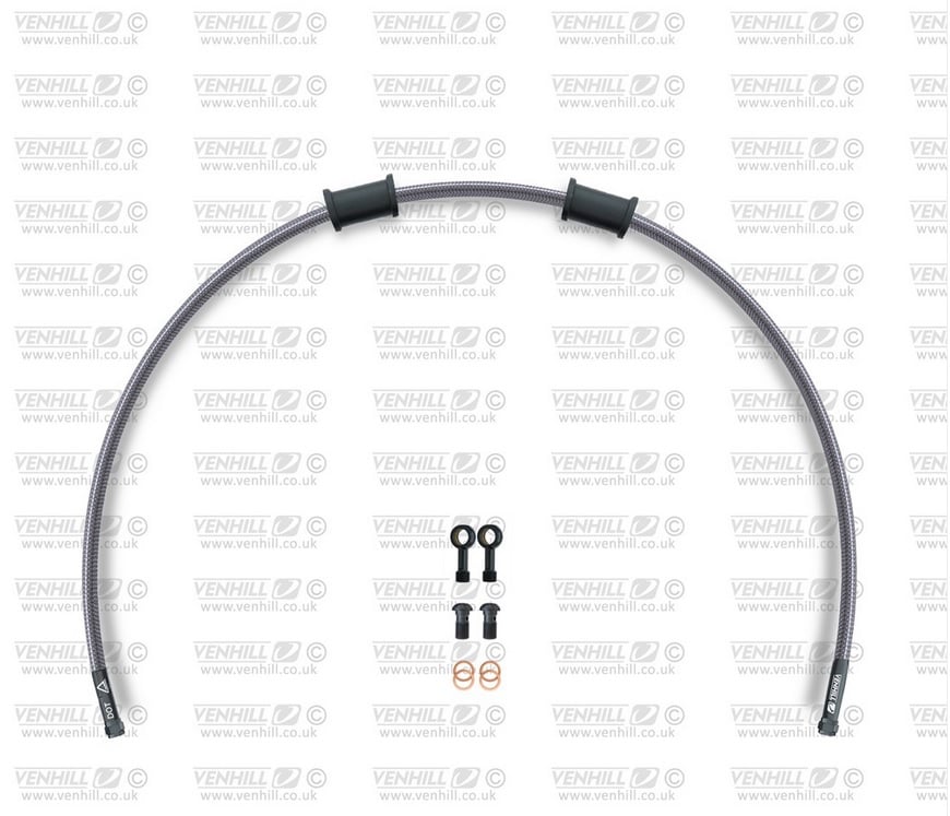 Obrázek produktu Hadice zadní brzdy Venhill POWERHOSEPLUS HON-6025RB (1 hadice v sadě) Průhledné hadice, černé koncovky HON-6025RB