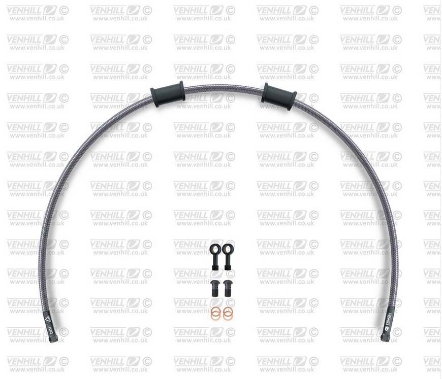 Obrázek produktu Hadice zadní brzdy Venhill POWERHOSEPLUS YAM-16001RB (1 hadice v sadě) Průhledné hadice, černé koncovky YAM-16001RB
