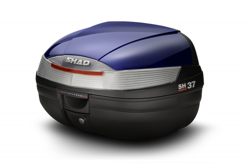 Obrázek produktu Vrchní kufr na motorku s barevným krytem SHAD SH37 modrá