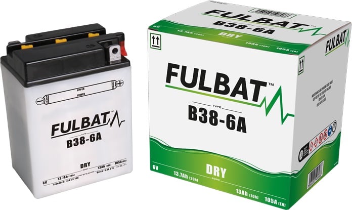 Obrázek produktu Konvenční motocyklová baterie FULBAT B38-6A (Y38-6A) Acid pack included 550896