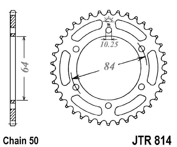 Obrázek produktu Řetězová rozeta JT 42 zubů, 530