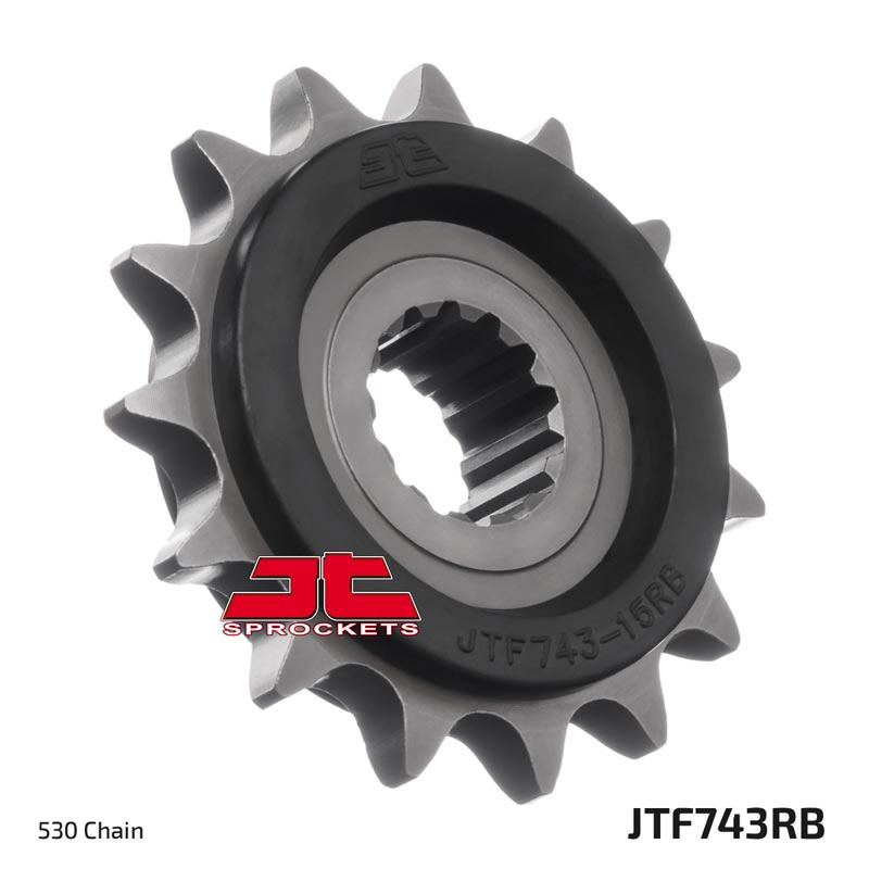 Obrázek produktu Řetězové kolečko JT JTF 743-15RB 15 zubů, 530 pogumované