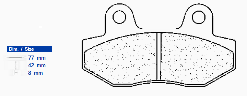 Obrázek produktu Brzdové destičky CL BRAKES 2621 MX10