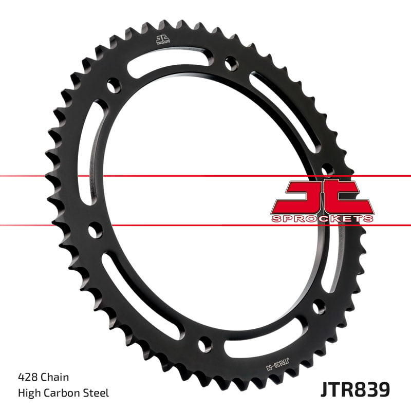 Obrázek produktu ocelová rozeta pro sekundární řetězy typu 428, JT - Anglie (55 zubů) JTR839.55