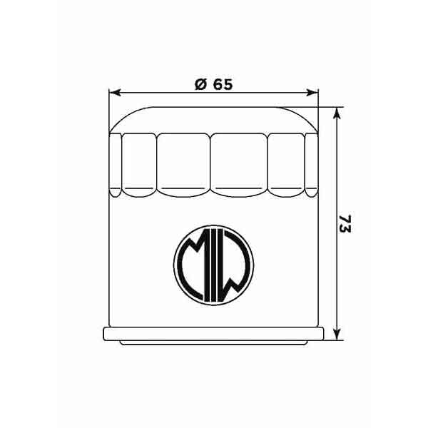Obrázek produktu Olejový filtr MIW H1013 (alt. HF303)