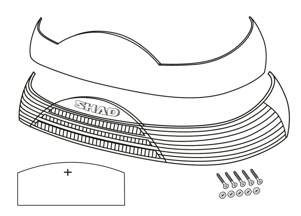 Obrázek produktu Reflexní prvky SHAD červená pro SH46 D1B465CAR