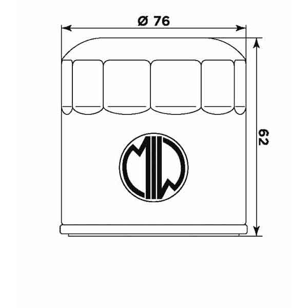 Obrázek produktu Olejový filtr MIW B9002 (alt. HF163) B9002