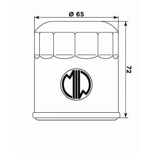 Obrázek produktu Olejový filtr MIW KT8005 (alt. HF156) KT8005