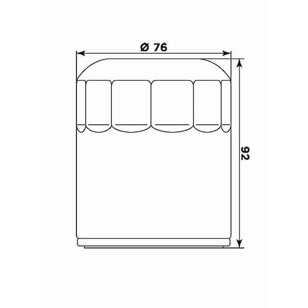 Obrázek produktu Olejový filtr MIW BU10001 (alt. HF171C)