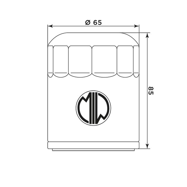 Obrázek produktu Olejový filtr MIW PO22001 (alt. HF198) PO22001