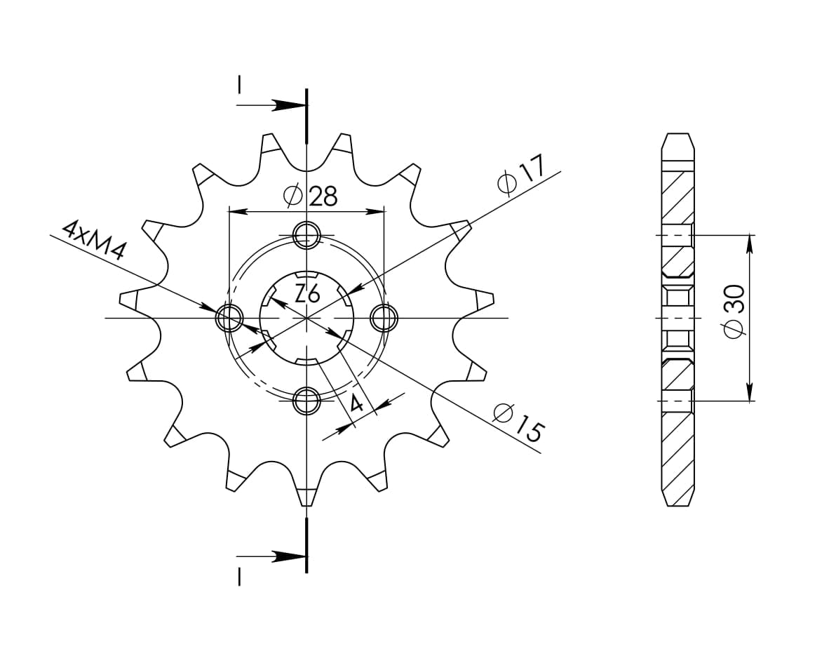 Obrázek produktu Řetězové kolečko SUPERSPROX CST-253:12 12 zubů, 420 CST-253:12.2