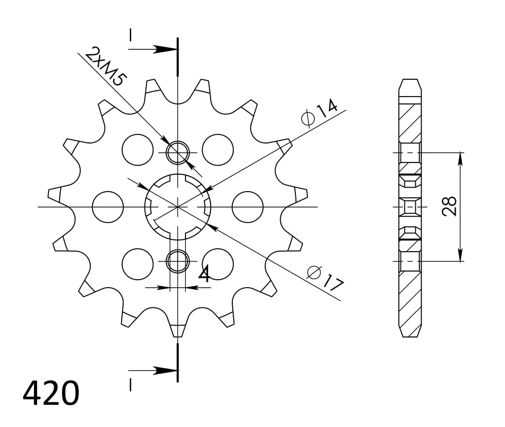 Obrázek produktu Řetězové kolečko SUPERSPROX CST-1127:15 15 zubů, 420 CST-1127:15