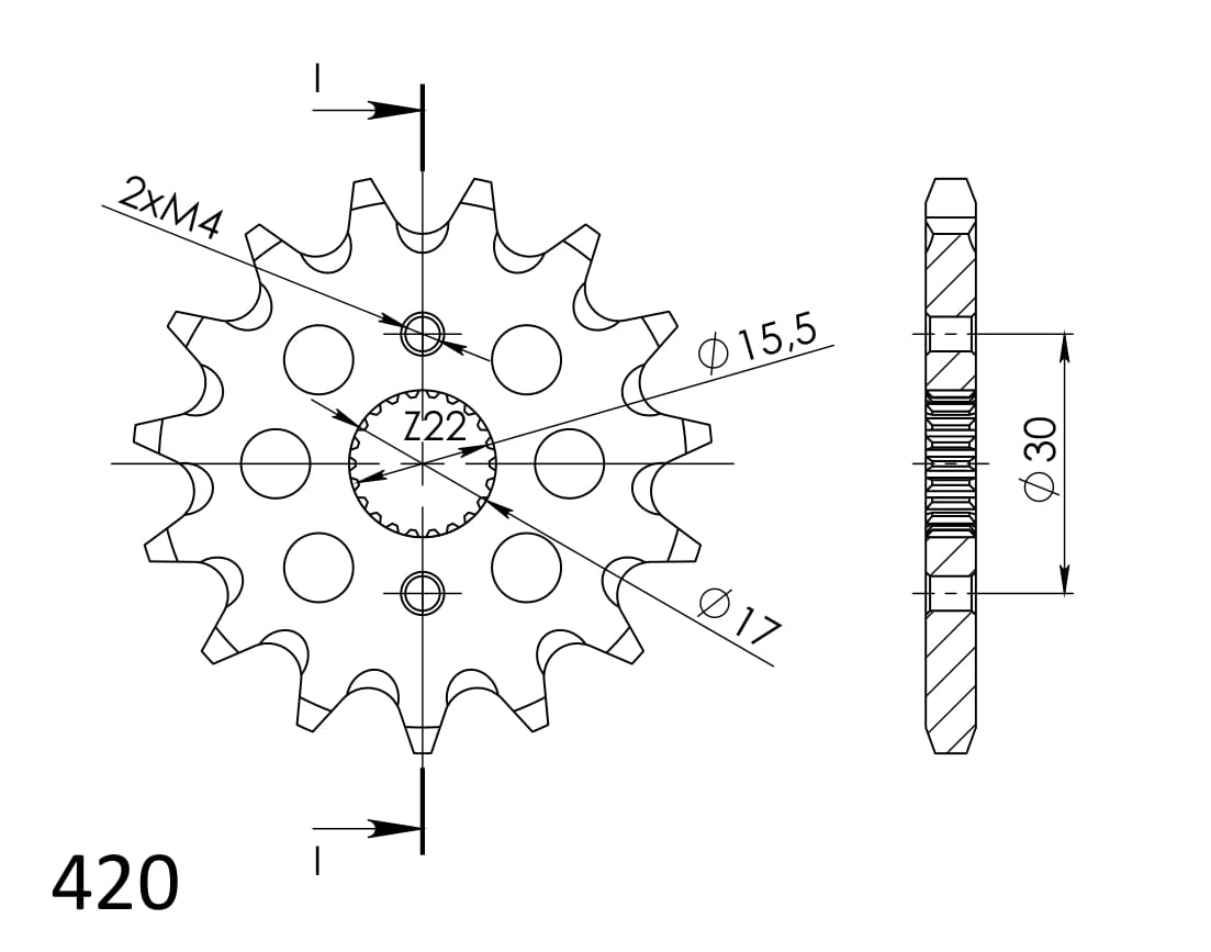 Obrázek produktu Řetězové kolečko SUPERSPROX CST-1256:16 16 zubů, 420 CST-1256:16.1