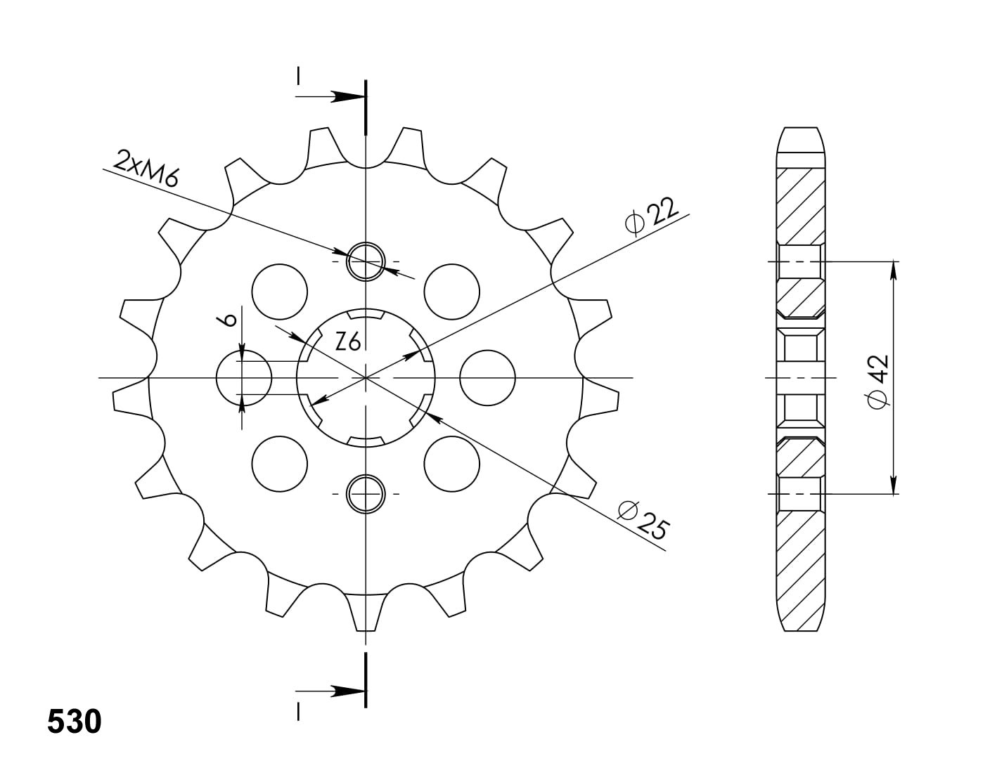 Obrázek produktu Řetězové kolečko SUPERSPROX CST-278:17 17 zubů, 530 CST-278:17