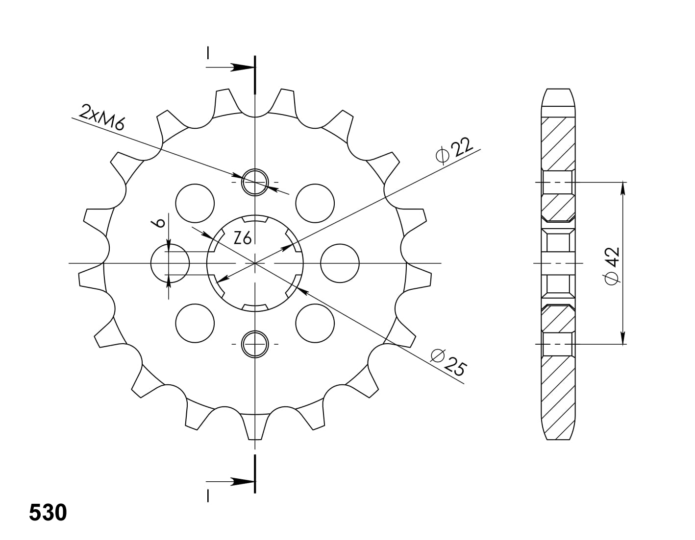 Obrázek produktu Řetězové kolečko SUPERSPROX CST-278:16 16 zubů, 530 CST-278:16.2