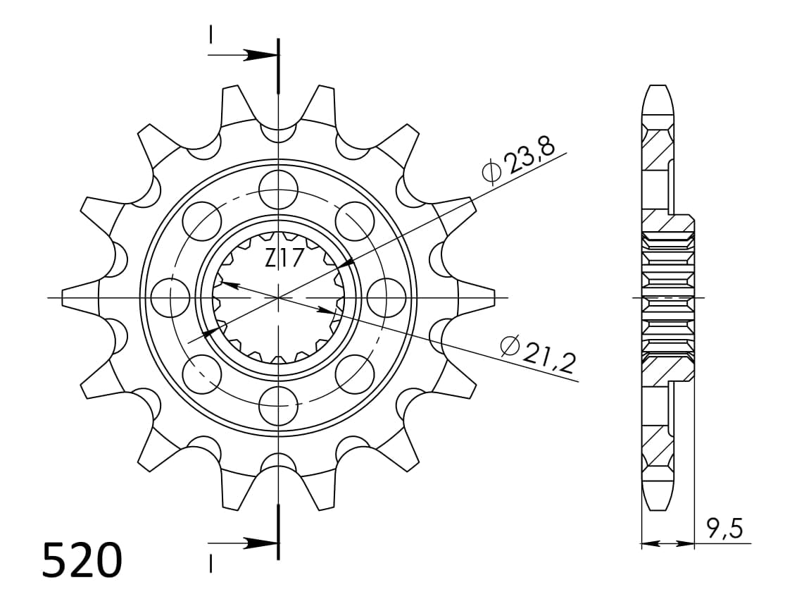 Obrázek produktu Řetězové kolečko SUPERSPROX CST-1441:15 15 zubů, 520 CST-1441:15.1