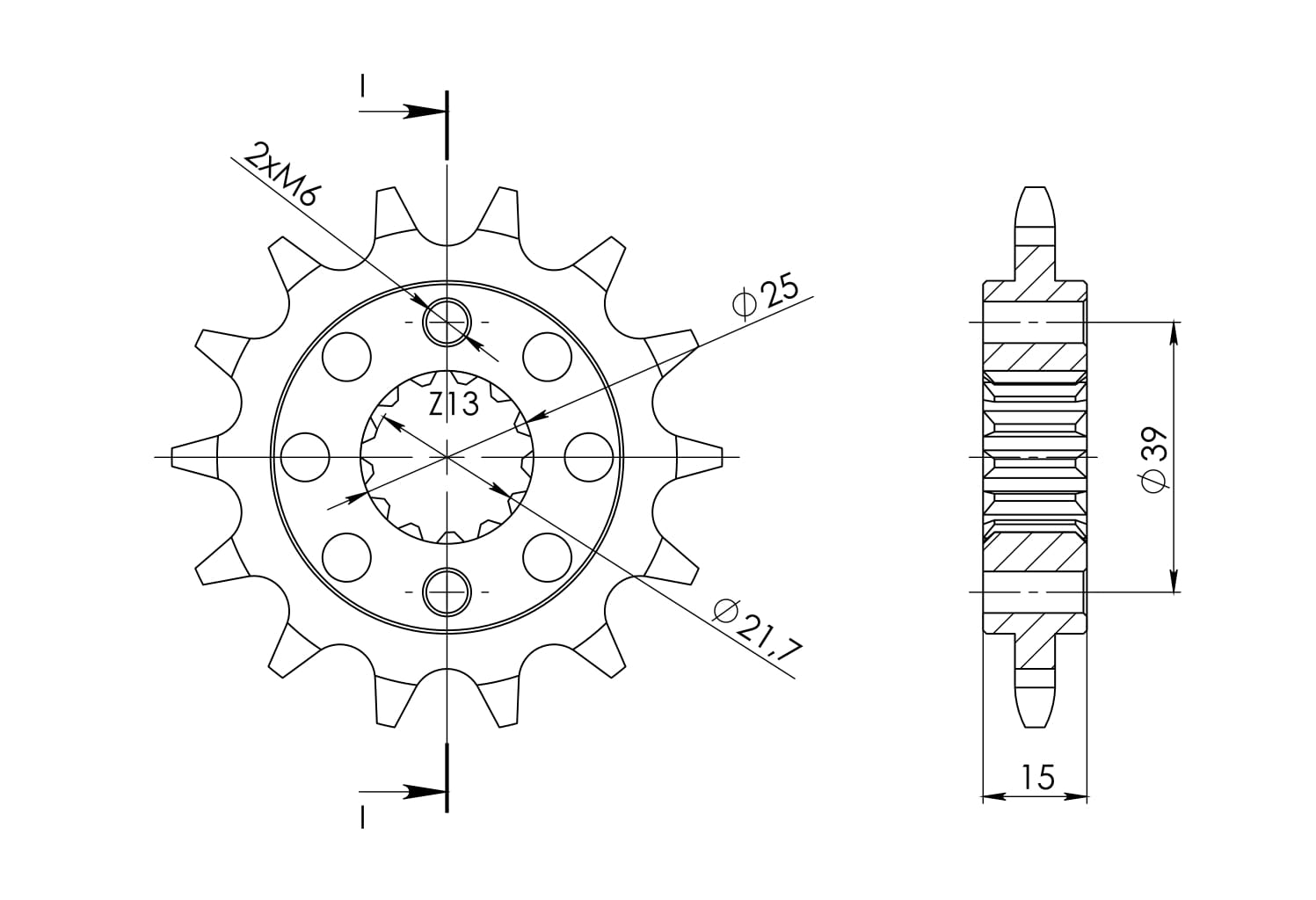 Obrázek produktu Řetězové kolečko SUPERSPROX CST-1042:14 14 zubů, 520