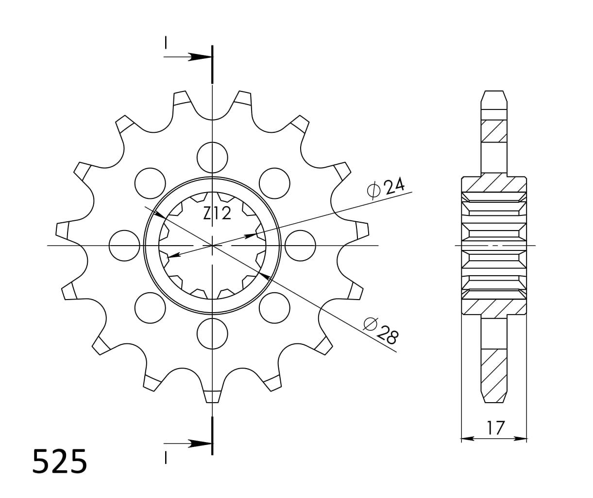 Obrázek produktu Řetězové kolečko SUPERSPROX CST-1371:14 14 zubů, 525 CST-1371:14.2