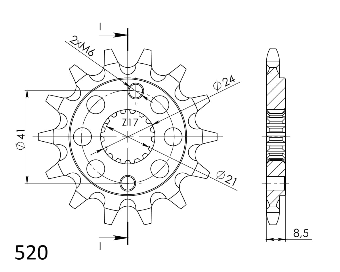 Obrázek produktu Řetězové kolečko SUPERSPROX CST-1322:14 14 zubů, 520 CST-1322:14.2