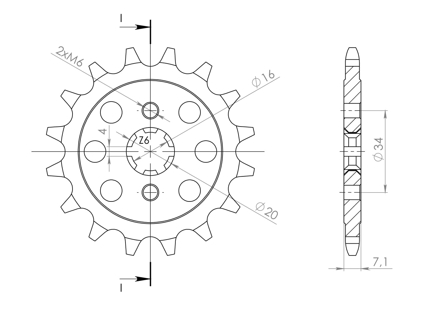 Obrázek produktu Řetězové kolečko SUPERSPROX CST-1903:13 13 zubů, 520 CST-1903:13.2