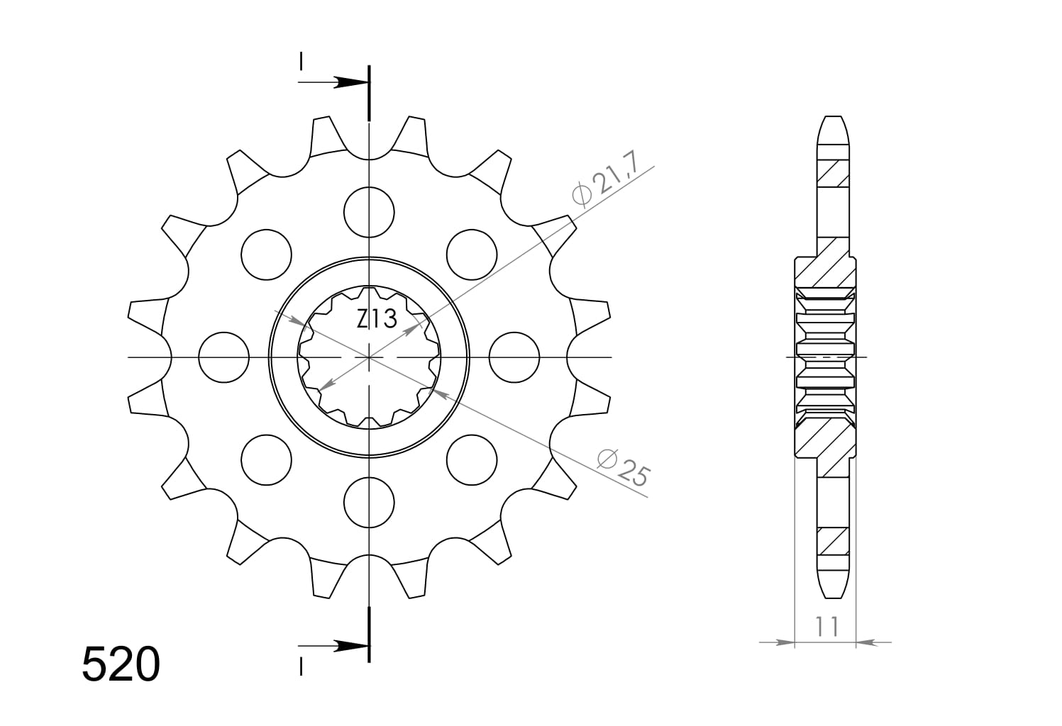 Obrázek produktu Řetězové kolečko SUPERSPROX CST-1581:15 15 zubů, 520 CST-1581:15