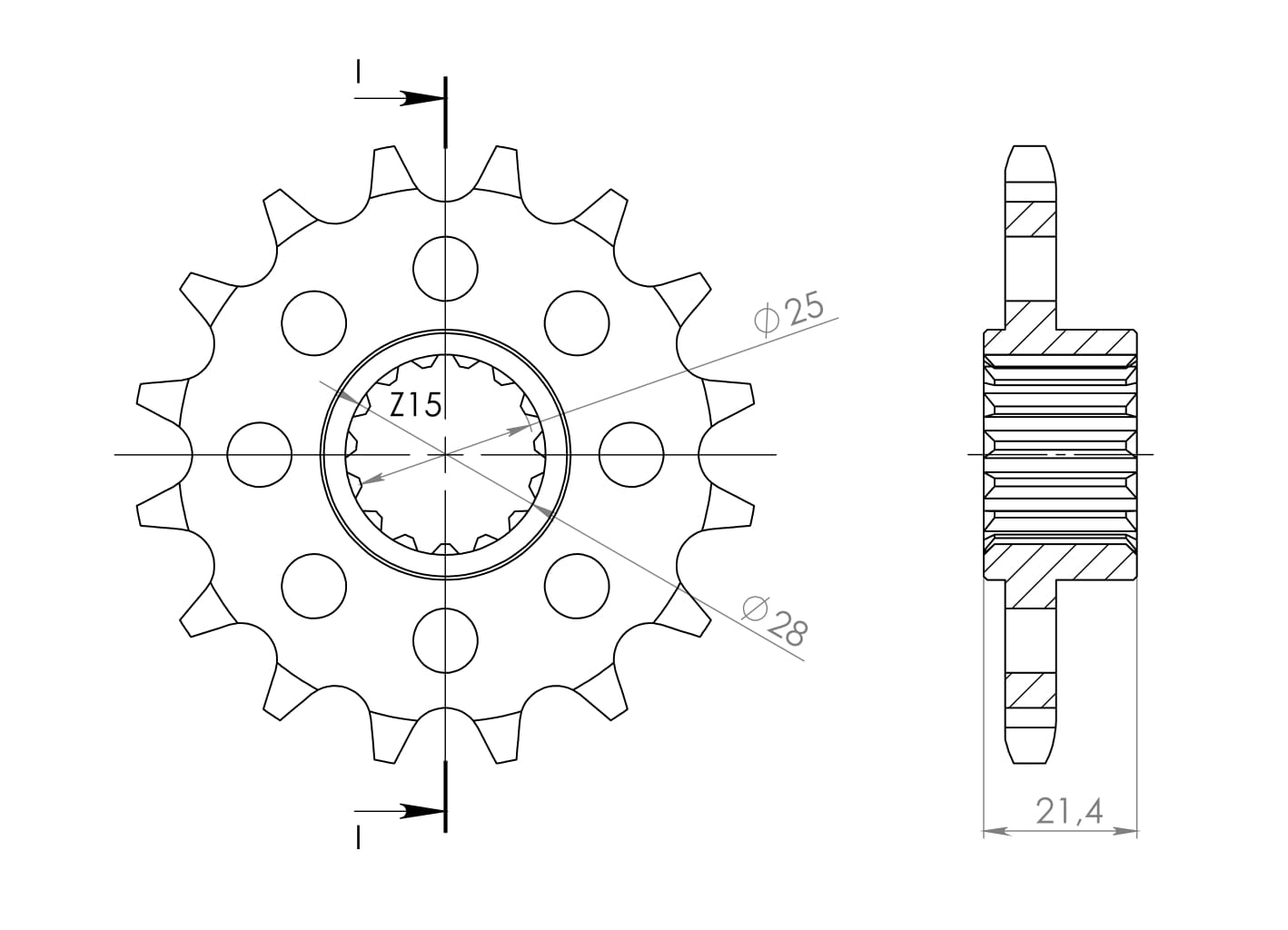 Obrázek produktu Řetězové kolečko SUPERSPROX CST-2150:15 15 zubů, 525 CST-2150:15