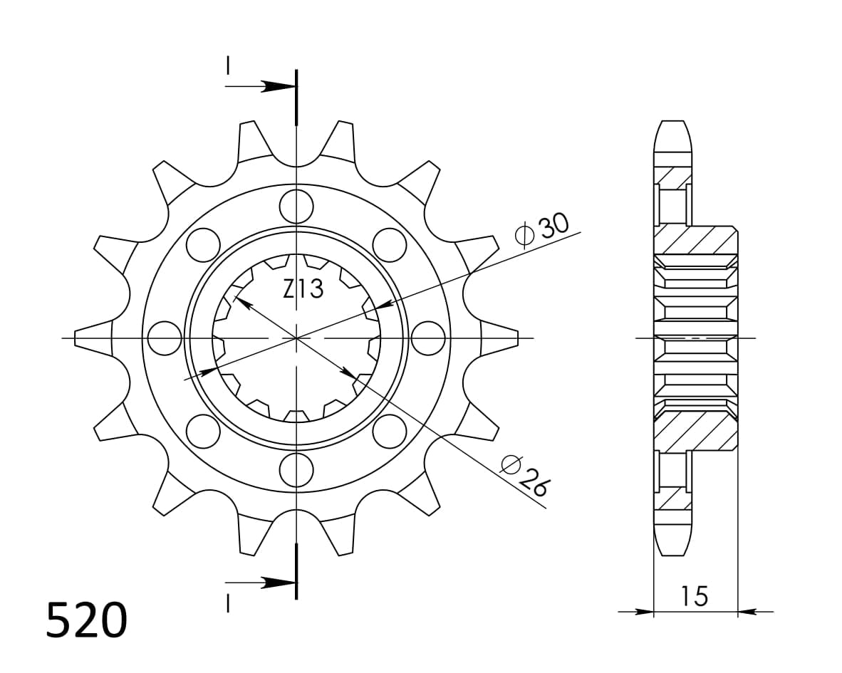 Obrázek produktu Řetězové kolečko SUPERSPROX CST-1404:14 14 zubů, 520 CST-1404:14.2