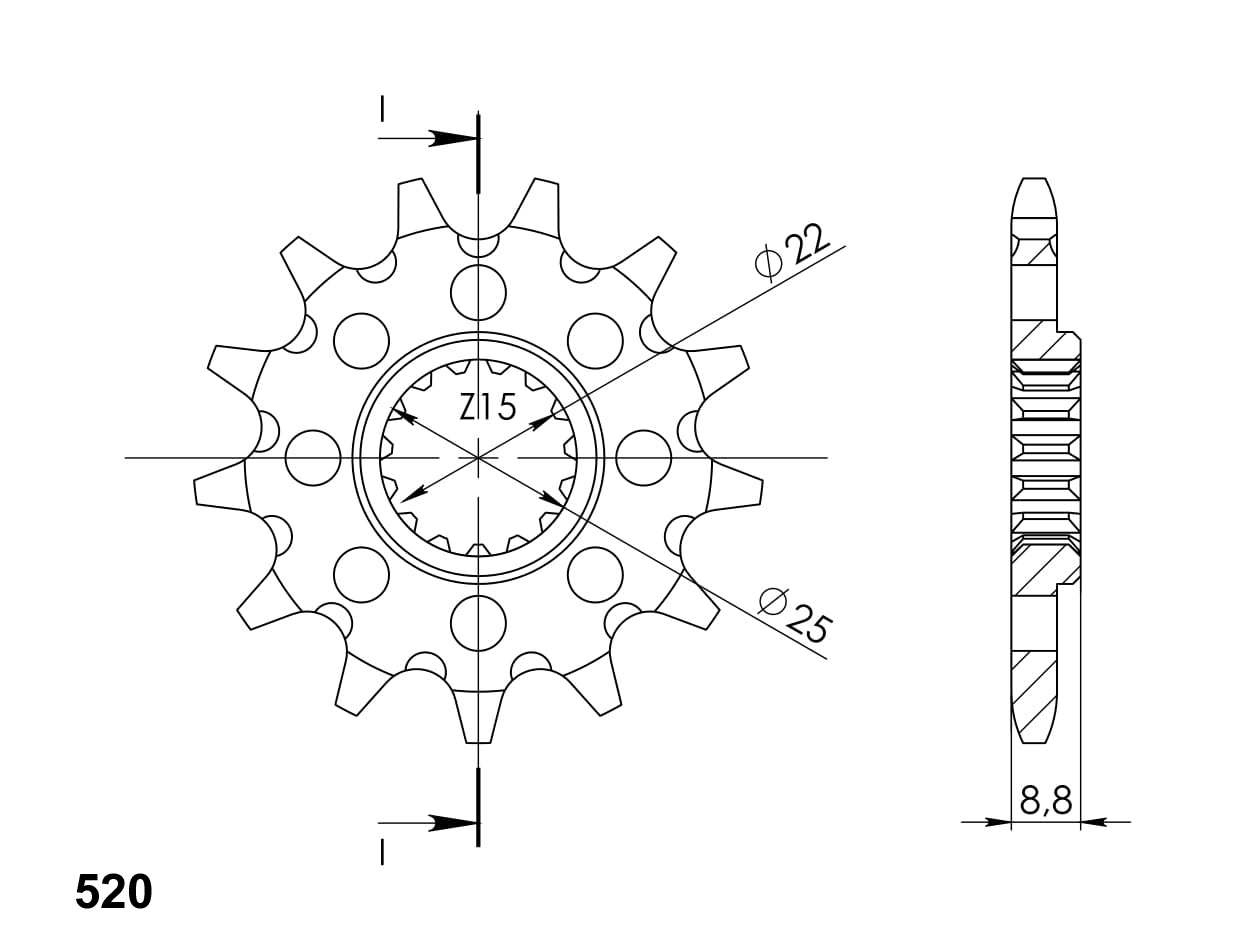 Obrázek produktu Řetězové kolečko SUPERSPROX CST-1901:16 16 zubů, 520 CST-1901:16