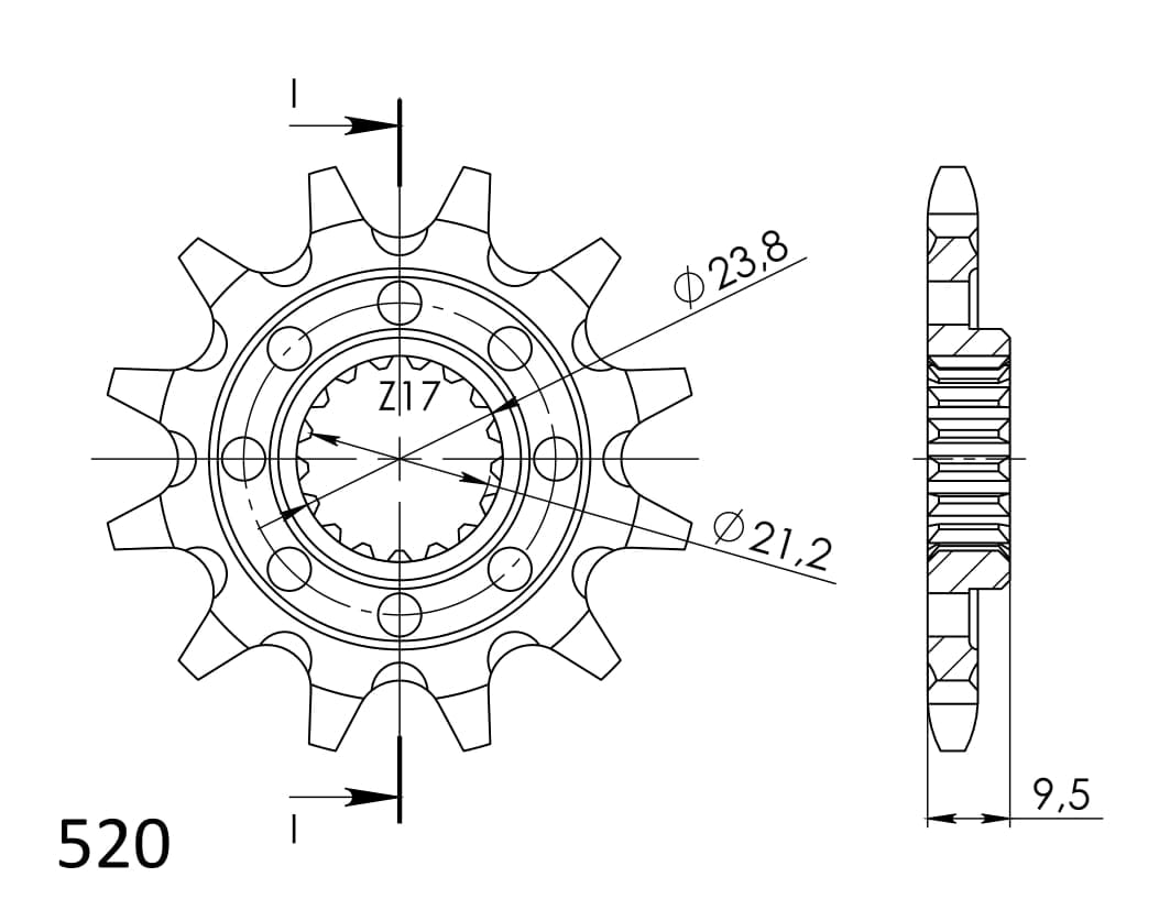 Obrázek produktu Řetězové kolečko SUPERSPROX CST-1441:12 12 zubů, 520 CST-1441:12.1