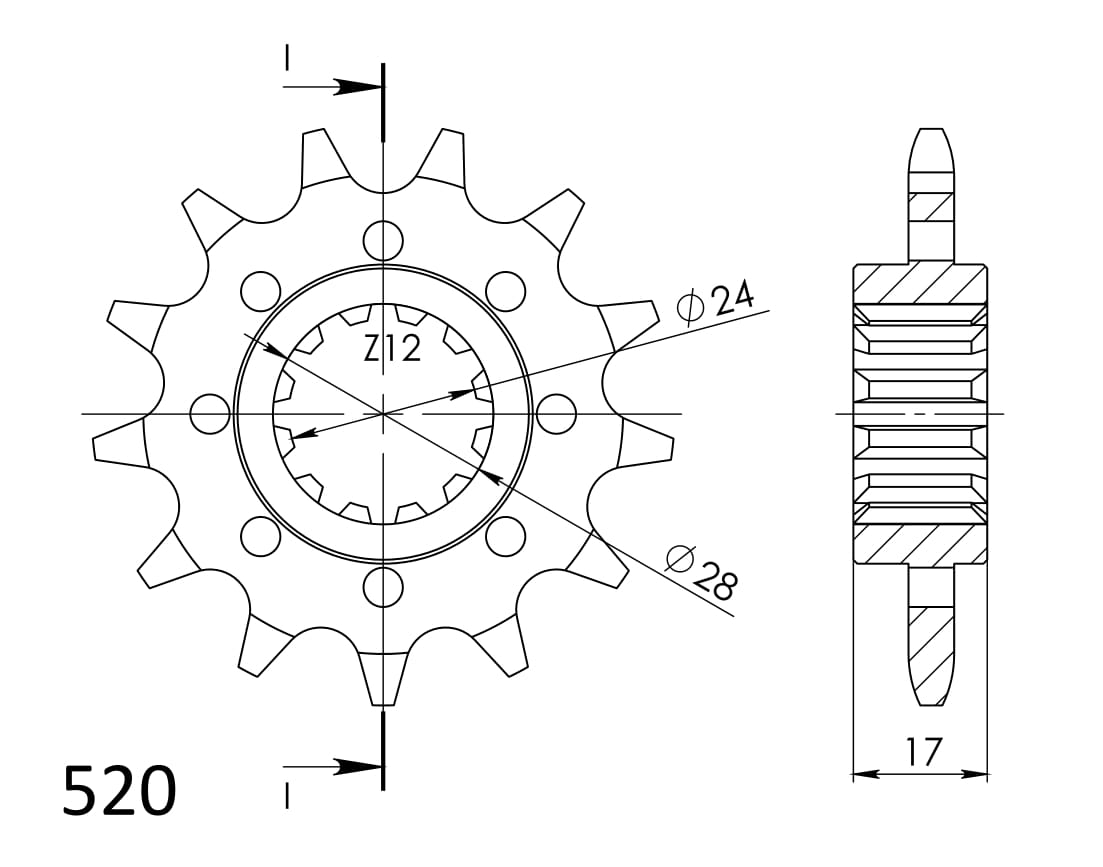 Obrázek produktu Řetězové kolečko SUPERSPROX CST-1295:13 13 zubů, 520 CST-1295:13.2