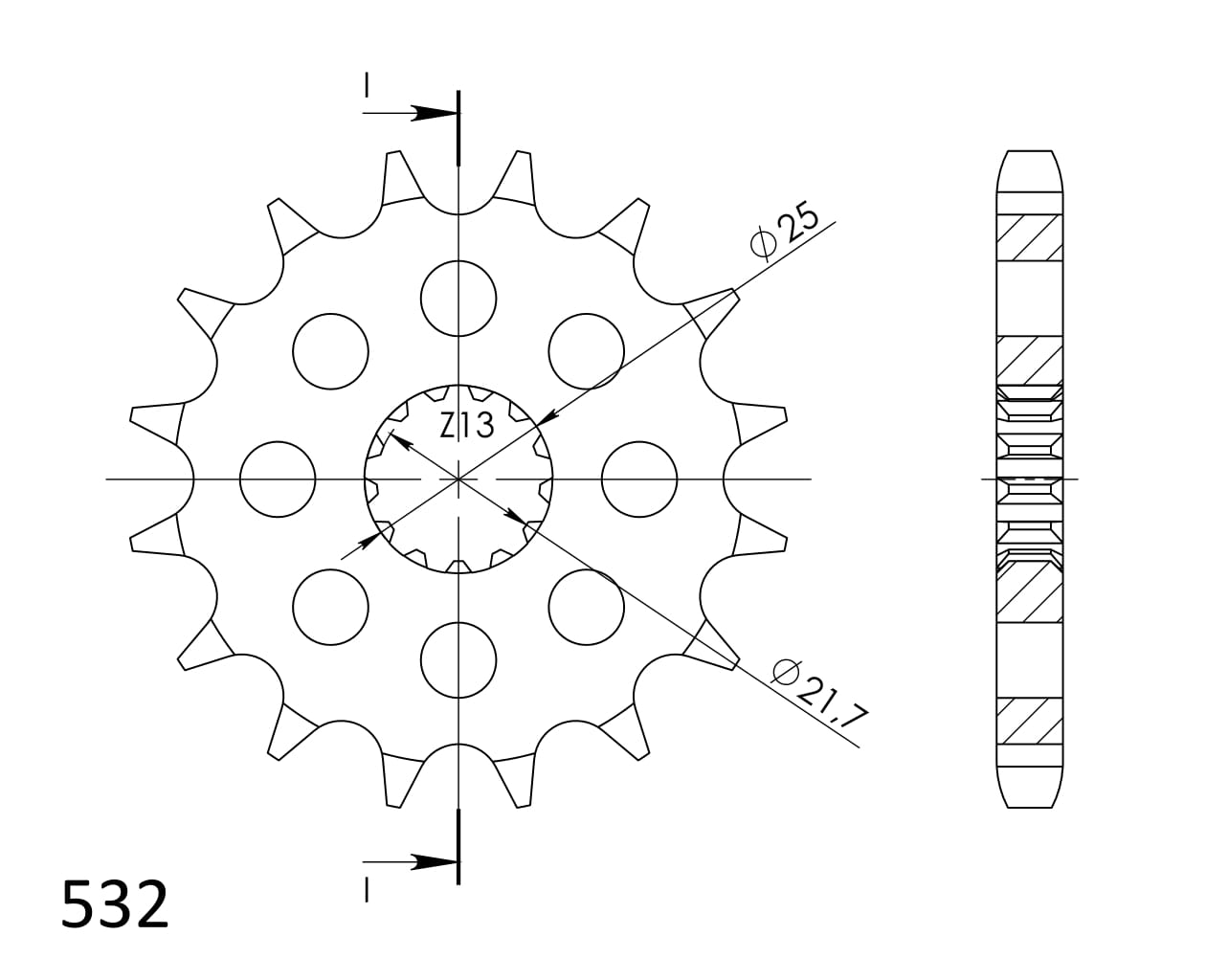 Obrázek produktu Řetězové kolečko SUPERSPROX CST-440:15 15 zubů, 532