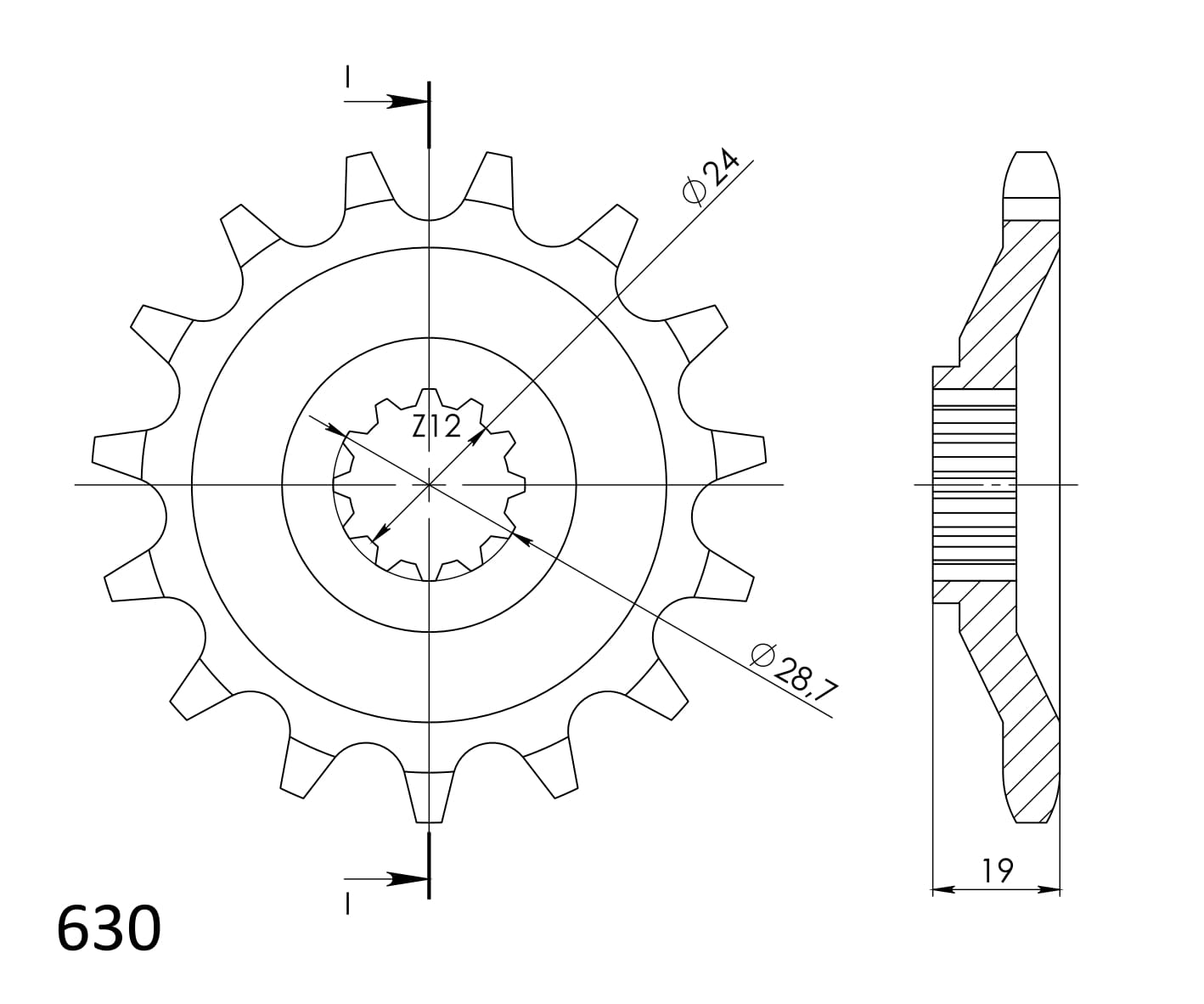 Obrázek produktu Řetězové kolečko SUPERSPROX CST-526:15 15 zubů, 630 CST-526:15