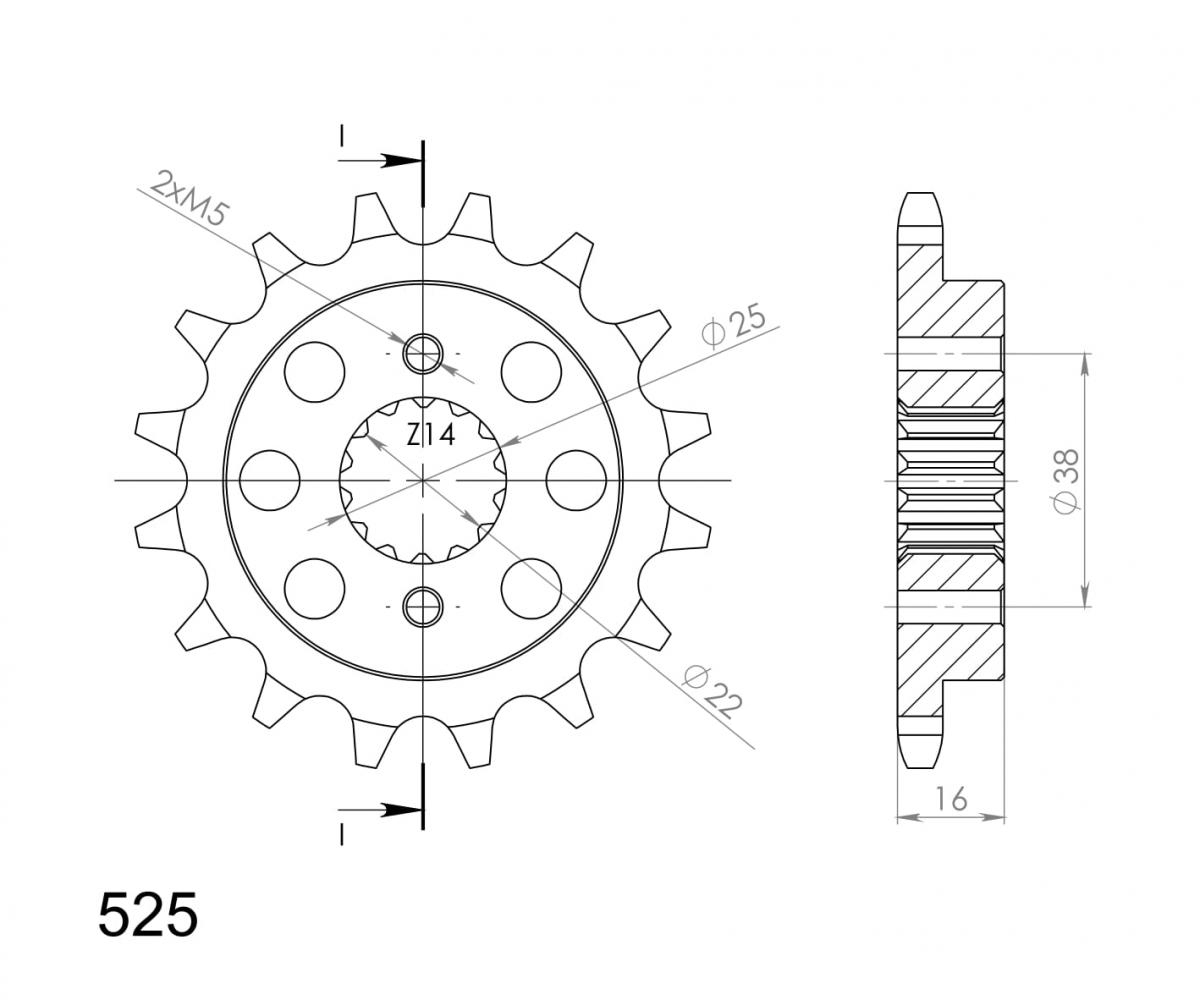 Obrázek produktu Řetězové kolečko SUPERSPROX CST-740:15 15 zubů, 525