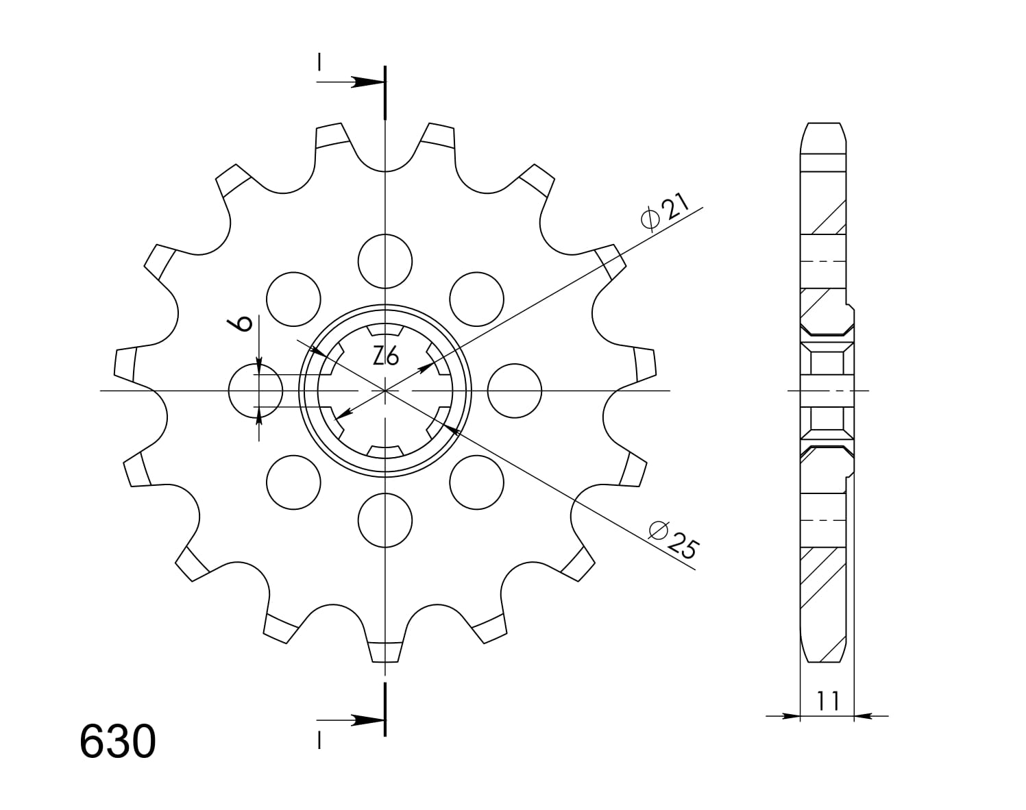 Obrázek produktu Řetězové kolečko SUPERSPROX CST-331:14 14 zubů, 630 CST-331:14.2