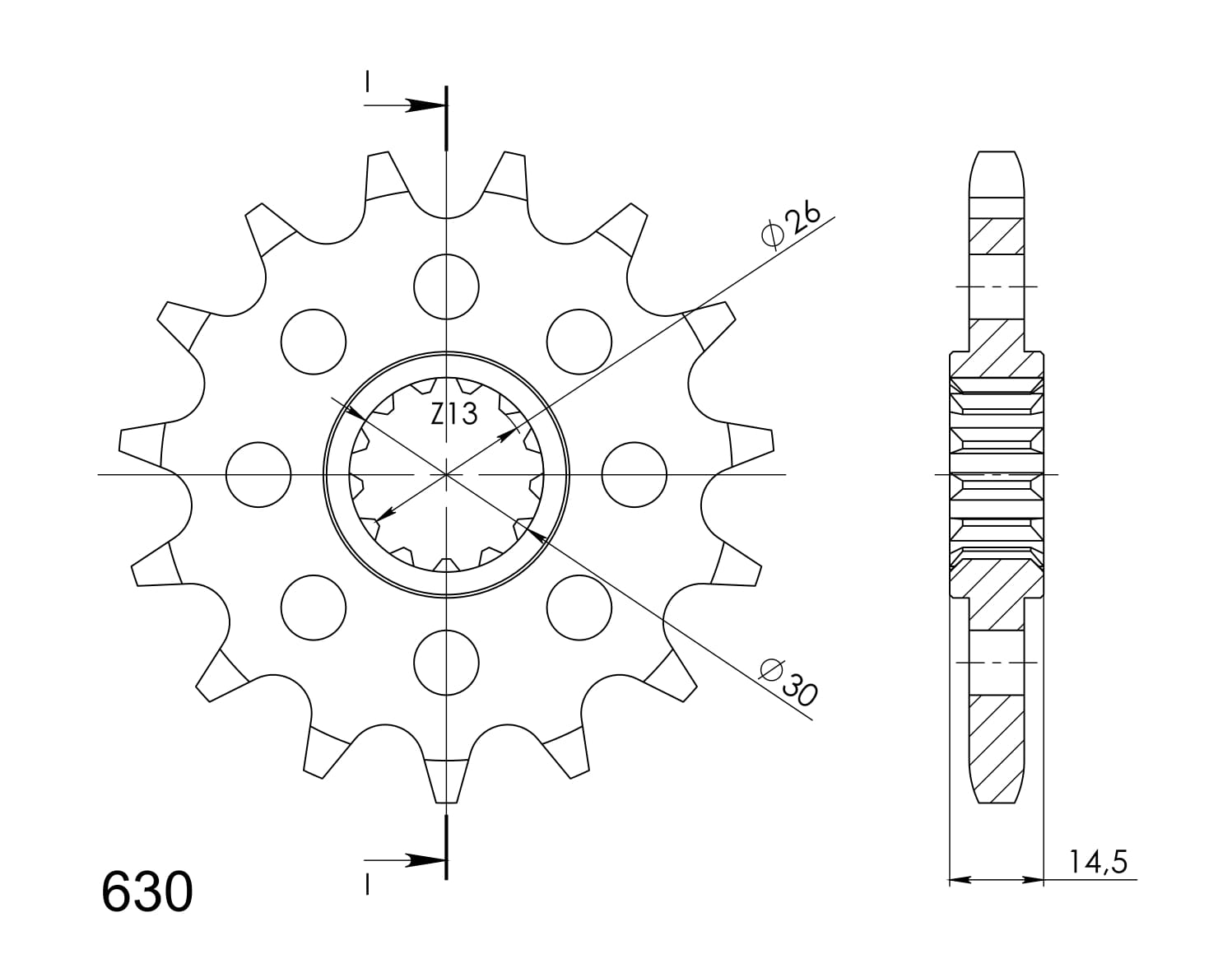 Obrázek produktu Řetězové kolečko SUPERSPROX CST-330:15 15 zubů, 630 CST-330:15.2