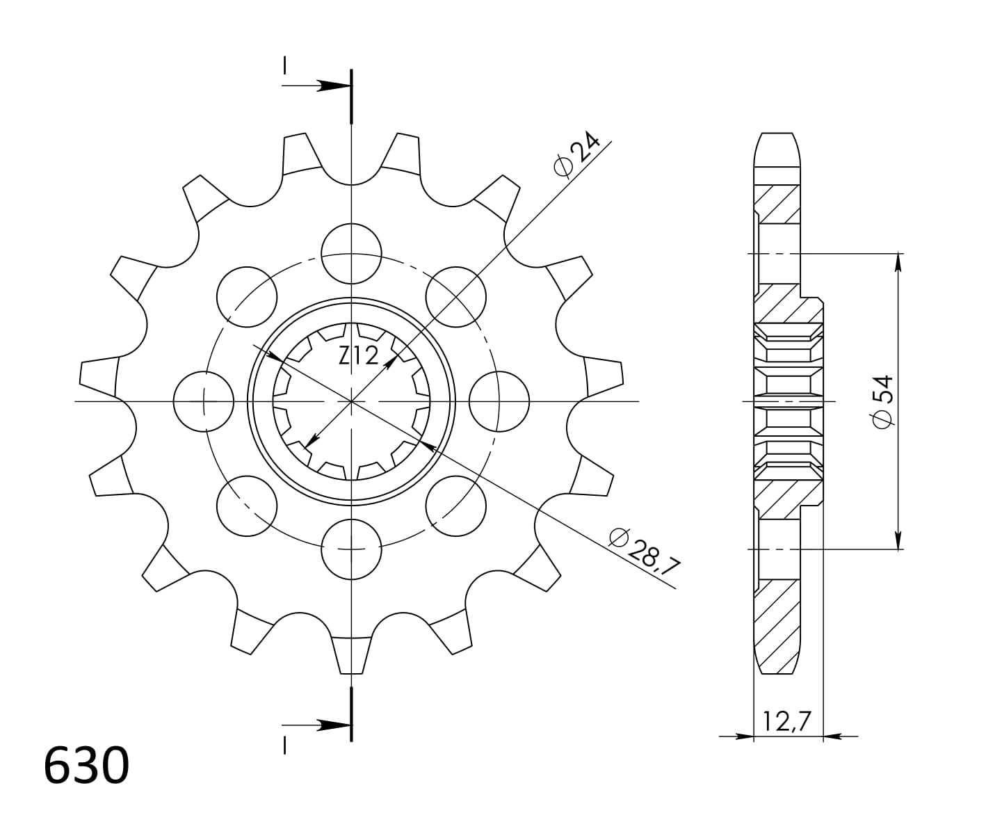 Obrázek produktu Řetězové kolečko SUPERSPROX CST-522:15 15 zubů, 630 CST-522:15.2