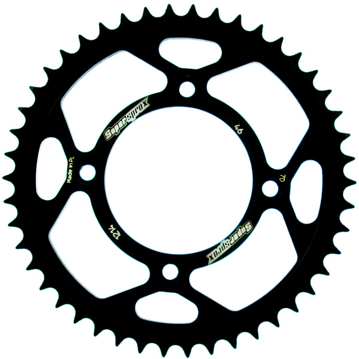 Obrázek produktu Řetězová rozeta SUPERSPROX RFE-1214:46-BLK černý 46 zubů, 420 RFE-1214:46-BLK