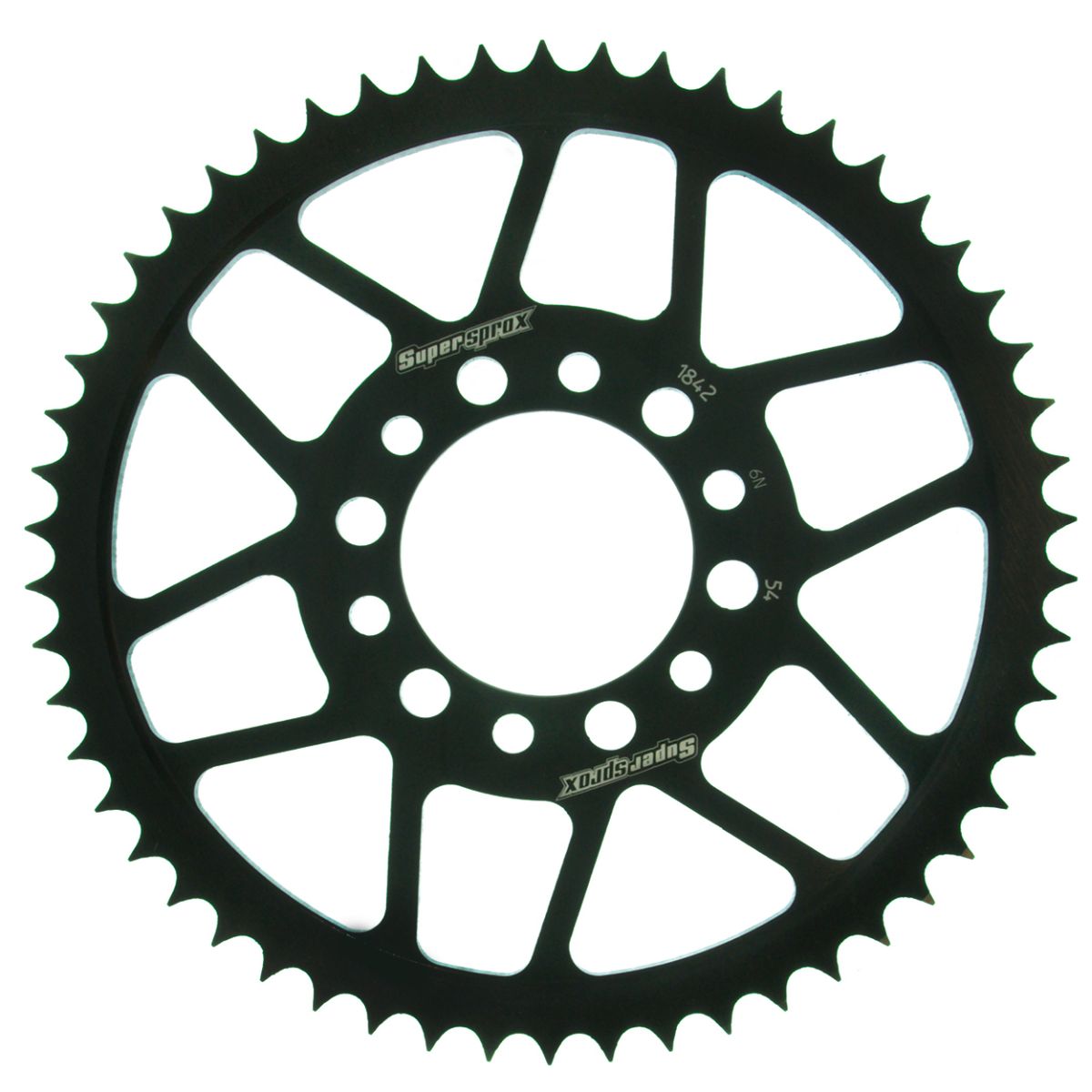 Obrázek produktu Řetězová rozeta SUPERSPROX RFE-1842:54-BLK černý 54 zubů, 428 RFE-1842:54-BLK