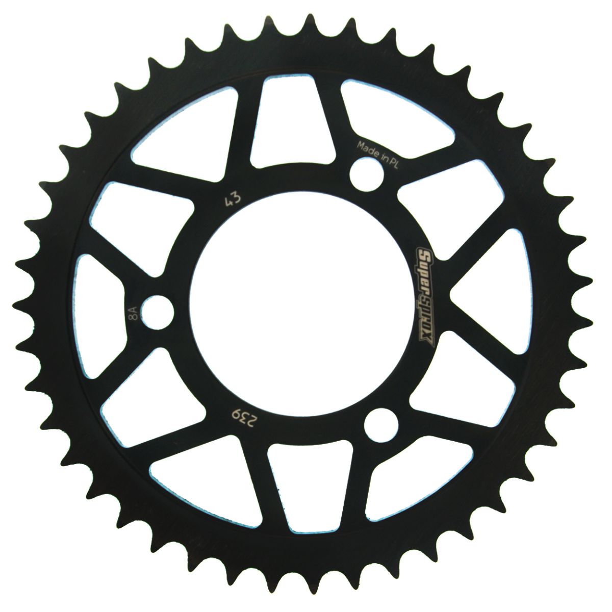 Obrázek produktu Řetězová rozeta SUPERSPROX RFE-239:43-BLK černý 43 zubů, 420 RFE-239:43-BLK