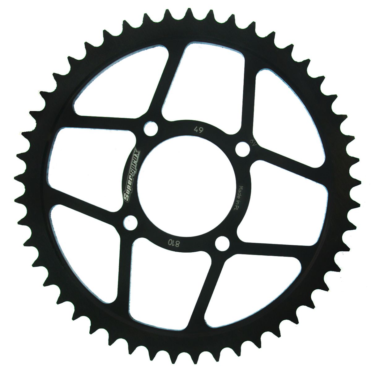 Obrázek produktu Řetězová rozeta SUPERSPROX RFE-810:49-BLK černý 49 zubů, 428 RFE-810:49-BLK